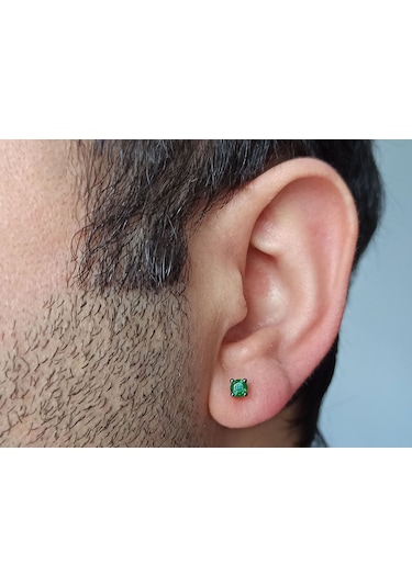 Sirius Zümrüt Tektaş Erkek Küpesi 0823E0045