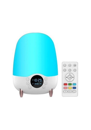 Agoodshop Gece Lambası Bluetooth Hoparlör, Masa Lambası Rgb Renk Değiştiren Led, Başucu Lambaları Taş 16renk Şarj Edilebilir