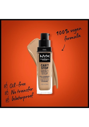 NYX Professional Makeup Can't Stop Won't Stop Full Coverage Foundation 11 Beige 30 ML