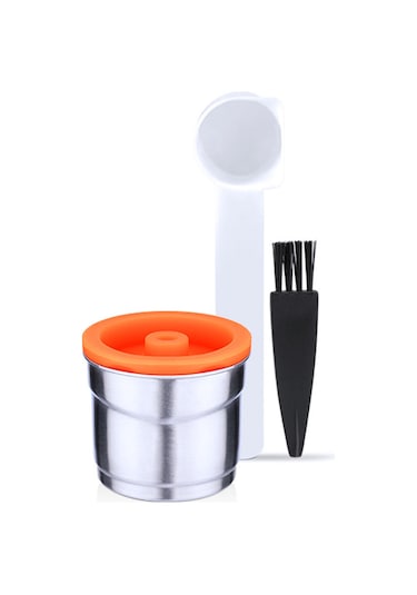 Reedark Stainless Steel Reusable Coffee Capsule: Compatible With Illy X7.1/y3.2/y5, Eco-friendly, Easy To Use - Includes Capsule, Spoon & Brush For Home Coffee Making