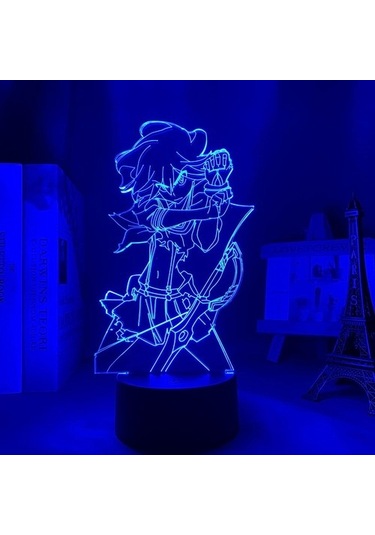 Goldenqian Anime Kill La Kill Ryuko Matoi Led Gece Lambası Için Yatak Odası Dekoru Işık Doğum Günü Hediyesi Manga Kill La Kill 3d Masa Lambası Akrilik 2x7pmb Siyah