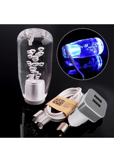 Dofolink Mavi Kristal Stili Led Vites Kolu, 10cm Evrensel Araba Vites Kolu, Kolay Kurulum, Araba İç Dekorasyonu, Özel Tasarım Mavi