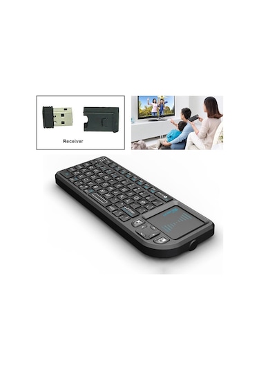 Hallow Rii Mini X1 2.4 GHz Kablosuz Klavye Fare Touchpad