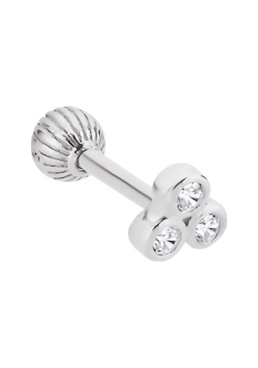 Gümüş Üçtaş Tragus Piercing Gpc02as Altınsepeti Beyaz