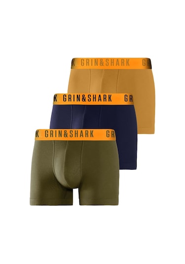Grınshark Likralı 3'lü Kutu Premium Erkek Boxer Tailored Collection Woody