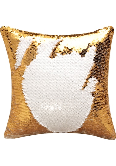 Teltree Şık Ve Lüks Altın Renkli Yıldız Desenli Yastık Kılıfı - 45x45cm Altın