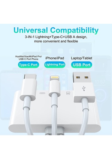 Usb 3.0 Type C Lightning To Sd Tf Otg Kart Okuyucu Çevirici