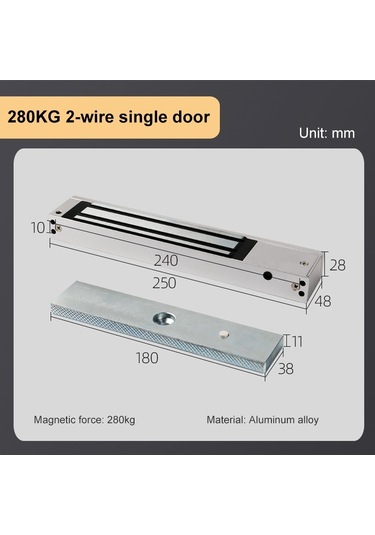 Sones Yh-280m Gömme Montajlı Tek Kapılı Manyetik Kilit 280 Kg 280 Kg