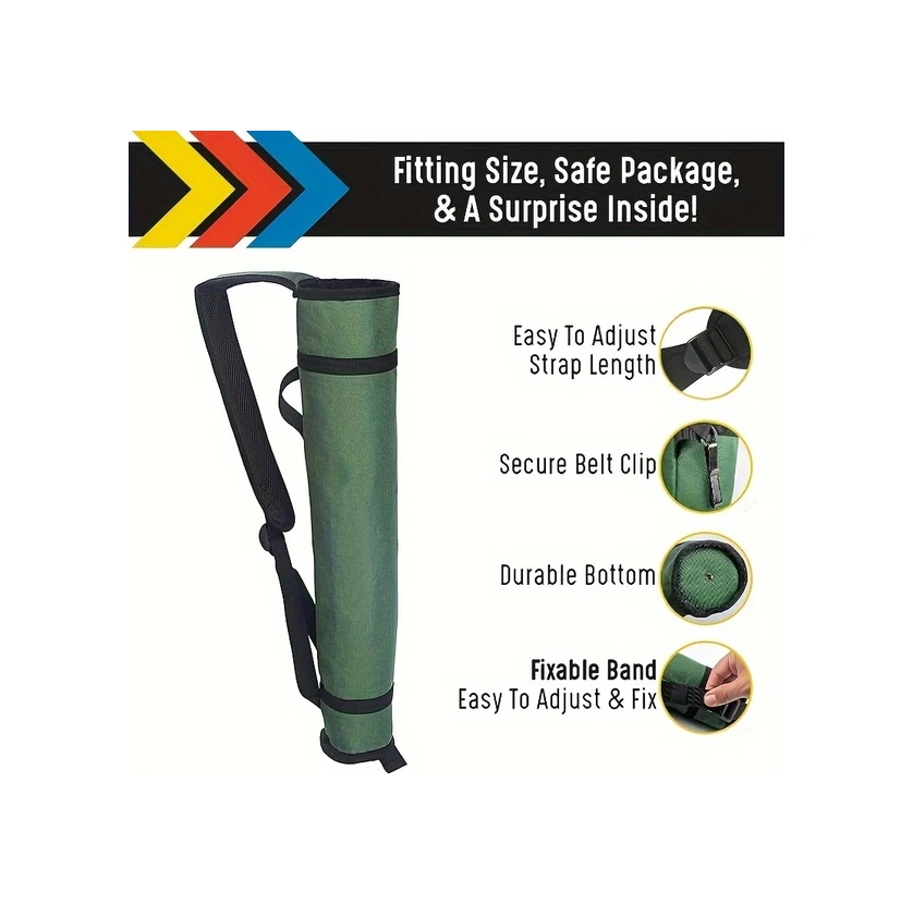 Elmpaly Siyah Yumuşak Askılı Ve Bel Klipsli Ayarlanabilir Ok Yatağı Outdoor Antrenman Siyah