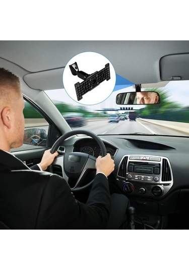 Dashanshop Siyah Araç İç Dikiz Aynası Braketi - Aletsiz Montaj Dvr Kameraya Uyumlu