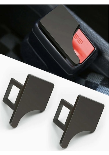 Tüm Araçlara Uygun Emniyet Kemer Toka Aparatı Siyah Plastik 2 Ade