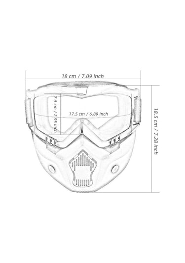 Prosev Motosiklet Kask Maskesi Ve Gözlüğü Mkm Gümüş