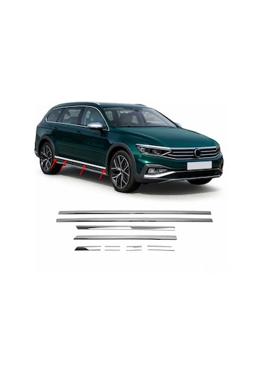 Volkswagen Passat B8 Variant Krom Kapı Çıtası 8prç 2015-2018 Ar