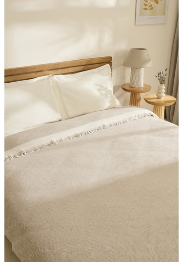 Kaşmir Home Frida Çift Kişilik Pike Bej Bej