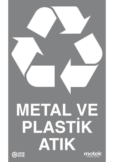 Motek Geri Dönüşüm Metal Plastik Evsel Atık Çöp Kovası 80Lt-Mpe41
