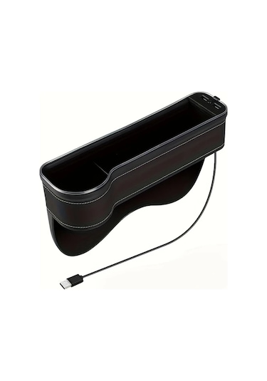 Xuweiwei 1 Pair Premium Car Seat Organizer 2 Parça Araç Koltuğu Saklama Çözümü Telefon Tutucu Hızlı Şarj Ve Led Aydınlatma
