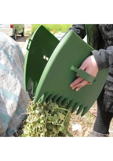 Sunshine011 Yeşil Bahçe Tırmığı, Yaprak Toplama Küreği, İç Ve Dış Mekan Çim Bakımı İçin Dayanıklı El Aleti