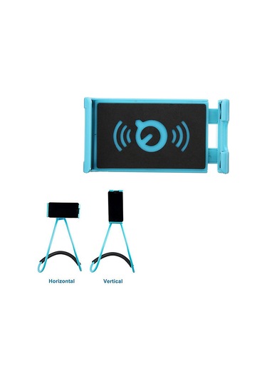 Maiyame Mobil Telefon Tutucu Boylu Boyun Taşıma Tipi Esnek Eğilebilir 360 Derece Döner Plastik Mavi Ev Ofis Kullanıma Uygun El Serbestleştirici