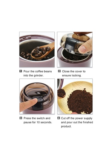 Geeksen Pembe Elektrikli Kahve Değirmeni - Fıstık, Tohum, Baharat Öğütücü - Eu Plug - Ayarlanabilir Öğütme Ayarları - Paslanmaz Çelik Bıçaklar Pembe