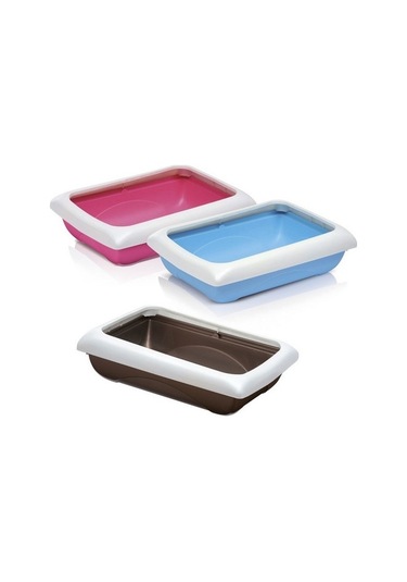 Imac Dodo Çerçeveli Açık Kedi Tuvalet Kabı 45.5 x 31 x 12.8 CM Çok Renkli