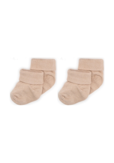 Novibaby 2'li Bambu Bebek Çorap I Beige I 0 6 Ay I Bej Yenidoğan Bebek Çorabı Çok Renkli