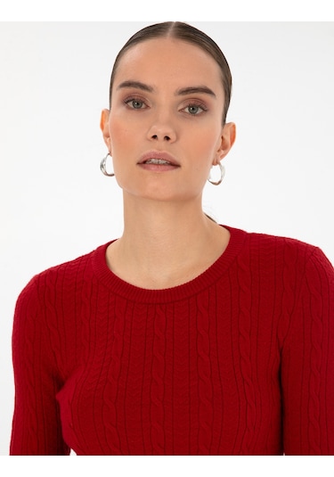 Pierre Cardin Kadın Kırmızı Kazak /triko 50316334-vr030 Kırmızı