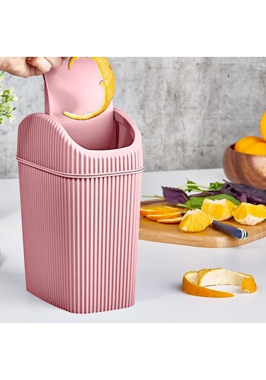 Periboia Döner Kapaklı Mini Çöp Kovası 2.5 Lt Çok Renkli