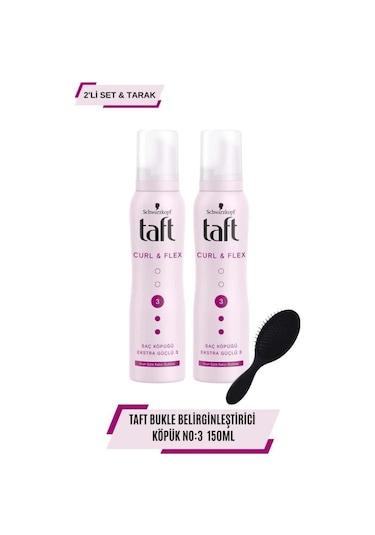 Taft Bukle Belirginleştici Saç Köpüğü No:3 2 x 150 ML + Tarak