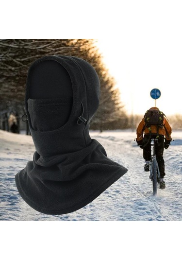 Suntek Kış Balaclava Termal Sıcak Hood Yürüyüş Siyah Siyah