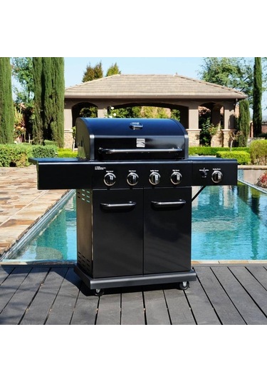 Kenmore Gazlı Barbekü 4 Ocaklı Siyah Siyah