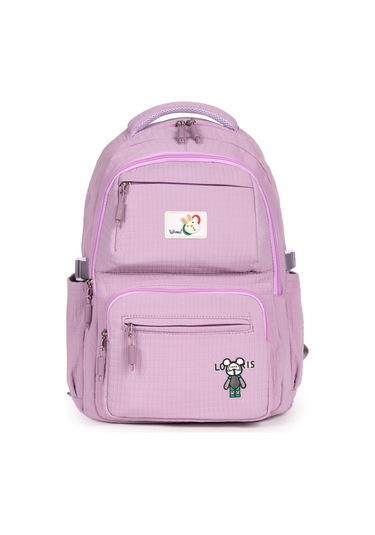 Modern Ve Fonksiyonel Tasarım Çok Gözlü, Şık Okul Sırt Çantası - Mor Mor