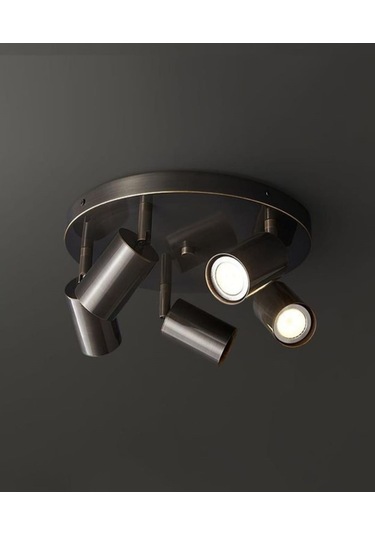 Mylights Spor Modern Beşli Led Led Avize Spot Plofonyer Hareketli Avize Siyah