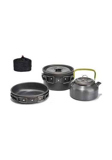 Createtech Taşınabilir Skycity Siyah Seyahat Çantası Pişirme Piknik Kamp Alümina Aksesuarı - Wf Siyah