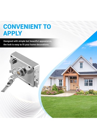 Nayomiglow Dış Kapı Kilitleri Güvenlik Hırsızlık Önleme Kilidi Çoklu Sigorta Kilidi Ahşap Kapı Kilidi Donanım İç Yurt