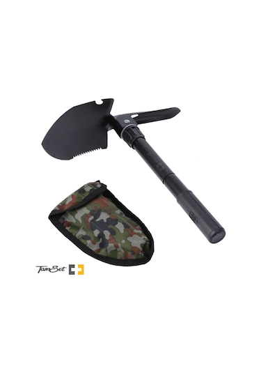 TAMSET Kamp Küreği 41,5cm Katlanır Portatif Kürek Kazma Çok renkli