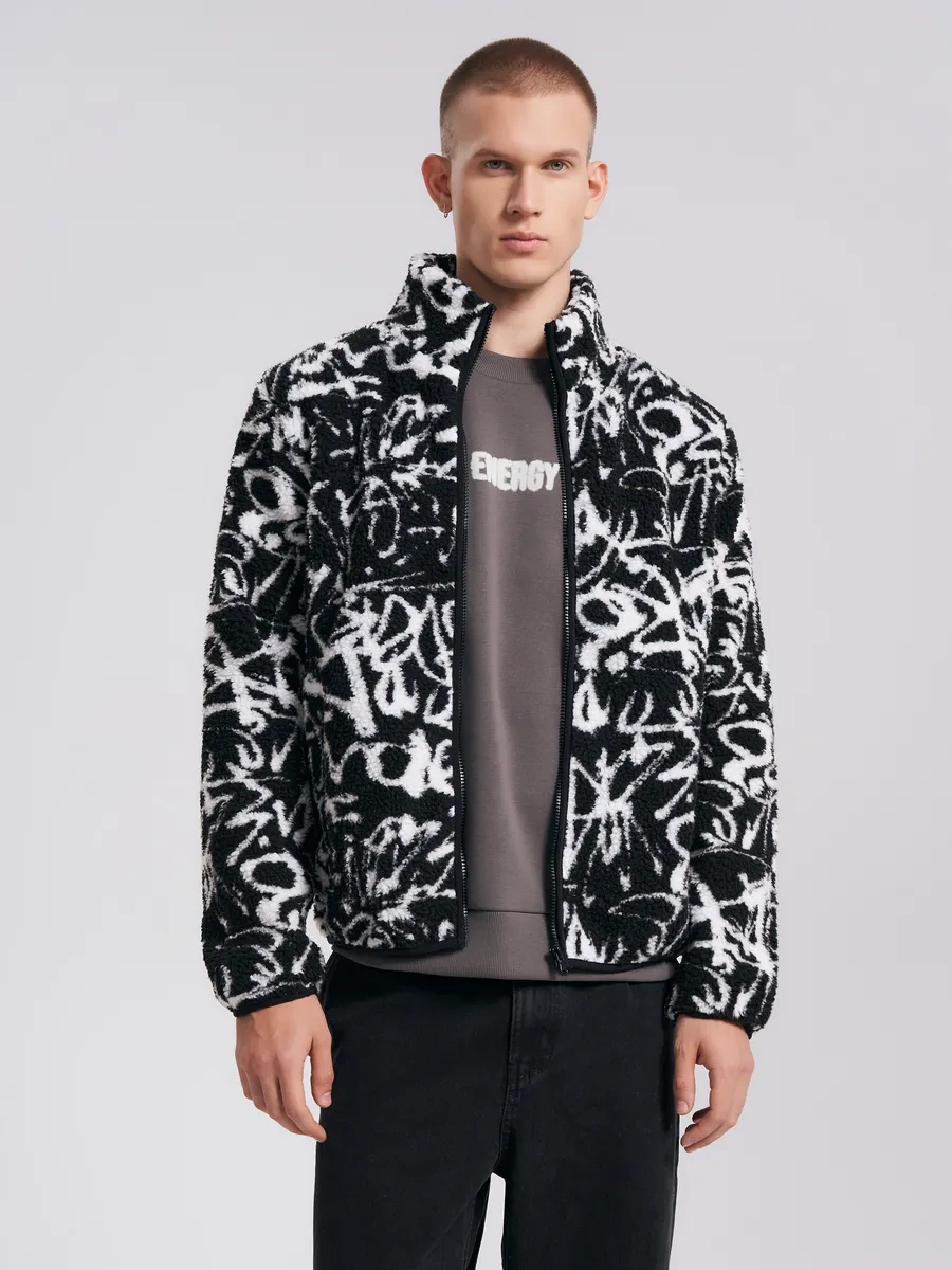 Tvoe Demisezonluk Peluş Çeburaşka Ceket 279300029 Siyah