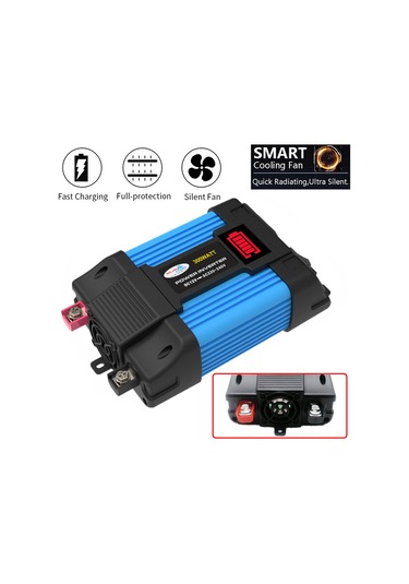 Xindoker 12v'den 220v'ye Dönüştürücü, 300w Led Göstergeli Araç Invertörü, Çift Usb, Motorlu Cihazlar İçin Uyumlu