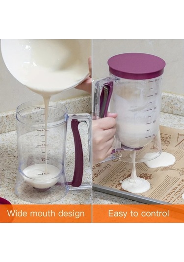 Maxaccess Kırmızı Mutfak Pastacılık Aleti: Katlanır Hamur Dispanseri - Mükemmel Krep Ve Cupcake İçin