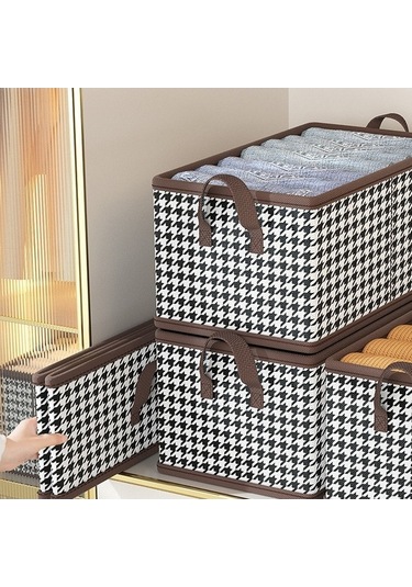 Dancemonkey Cbtx 50x30x26cm Saklama Kutusu Non Woven Pp Katlanabilir Dolap Düzenleyici Organizer Kutusu - Siyah 140l