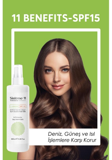 Sistéme 11 Sun Guard Isıya Karşı Koruyucu Saç Bakım Süt Spreyi 250 Ml