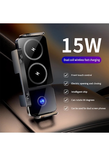 Yeni 15w Kablosuz Hızlı Araç Şarj Cihazı Montaj Yerçekimi Araç 1pc