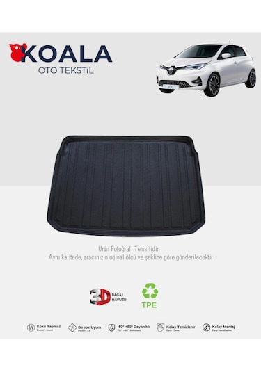 Renault Zoe 2013 Ve Sonrası 3d Bagaj Havuzu