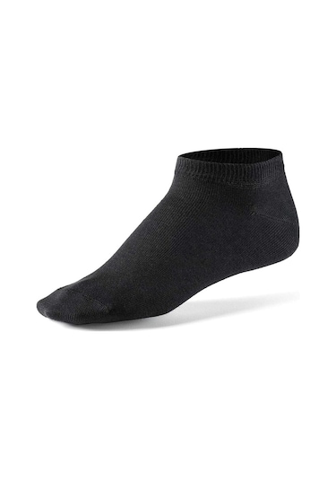 Ozzy Socks 12 Çift Dikişsiz Pamuklu Unisex Patik Çorap Yazlık  Dayanıklı Topuk Siyah
