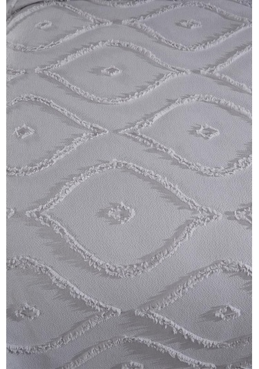 Çeyiz Diyarı Pirot 2 Parça Tek Kişilik Pike Takımı Gri Gri