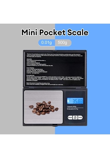 Wondernest Tartı Takı Paslanmaz Mini Hassas Gümüş Elektronik Çelik 500g/0.01g Fg Gümüş