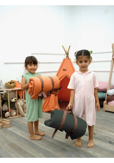 Mordesign Bebek/çocuk Oyun Halısı, Yenidoğan Emekleme Pedi, Aktivite Matı, Çok Amaçlı Minder, Kampçı Serisi 110 X 110 Haki