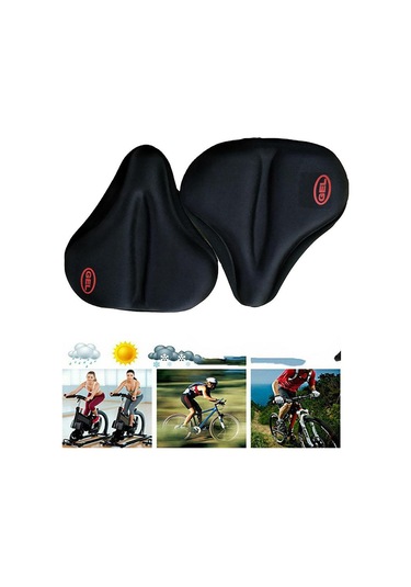 Artırın Ve Genişletin Bisiklet Silikon Yastık Kılıfı Kalınlaştırılmış Dağ Elektrikli Siyah
