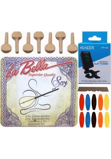 La Bella 0,20 (Uzun Sap) Bağlama Teli 5'Li Ekonomik Set