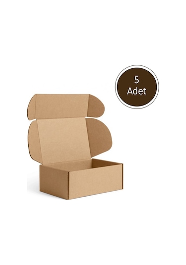 5 Adet 25x20x10 Cm E Dalga E-ticaret Karton Kutu , Kargo Kutusu