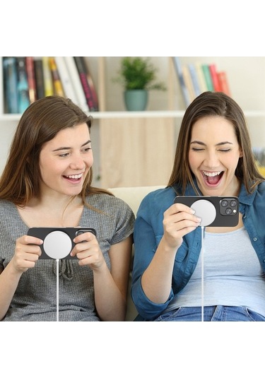 Tongxida Yf-m5c iPhone Uyumlu 12-16 Serisi Qi2 Şarj Pedi, Alüminyum Alaşım 15w Manyetik Kablosuz Şarj Beyaz